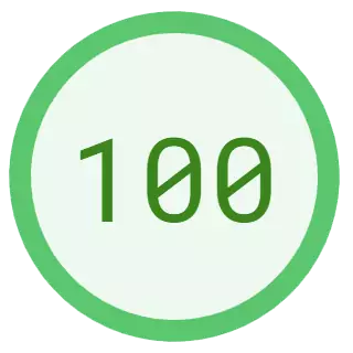 Améliorer les performances de votre site web Un cercle vert avec le chiffre 100 dessus, créé par dev-ittoz.